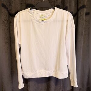 Lucky in Love White V-Neck Sun Protection Top